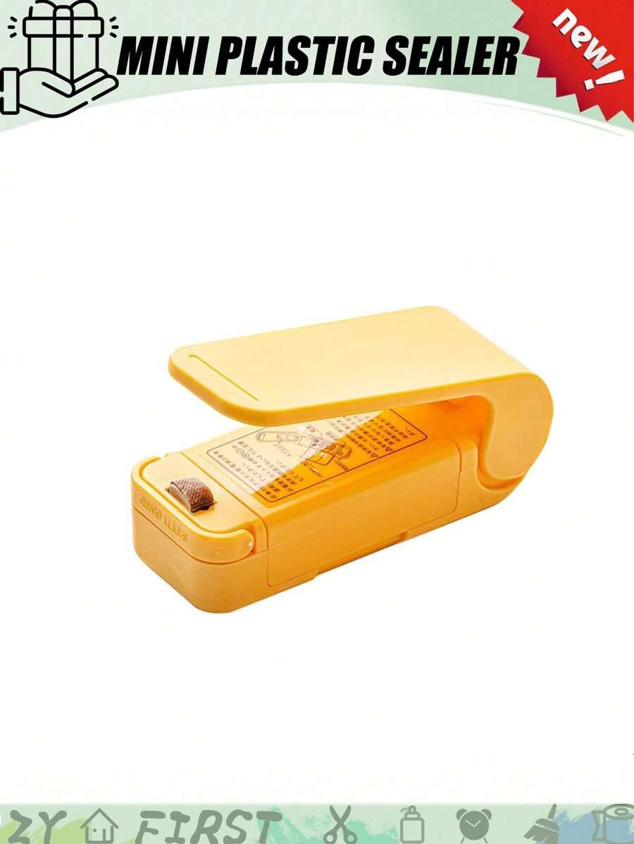 1PC, Small Mini Snack Sealer, Plastic Sealer, Packaging Household Plastic Bags, Food Preservation, Draw Vacuum Sealer, Suitable For Household Sealing Snack Bags, Kitchen Supplies (Batteries Not Included)