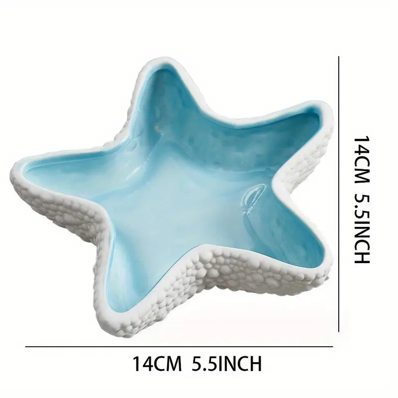 1pc Conch/Shell/Starfish Shaped Jewelry Tray, Ring And Earring Holder, Creative Jewelry Storage Box, Desktop Decor